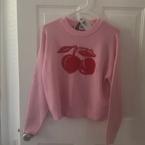 Noisy May Cherry Pink Crew Neck Sweater
